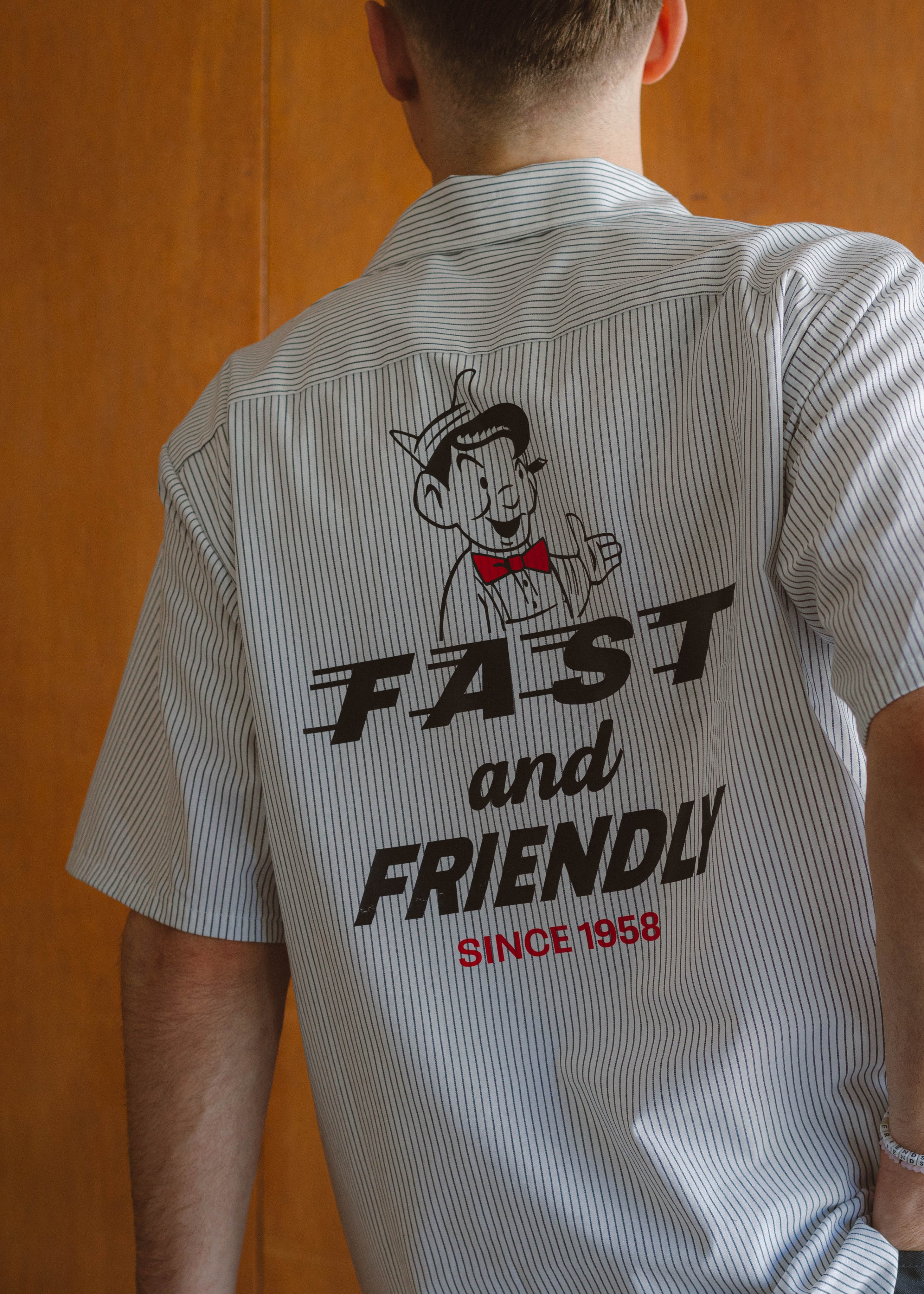 Fast and Friendly Pinstripe Work Shirt - Image 2