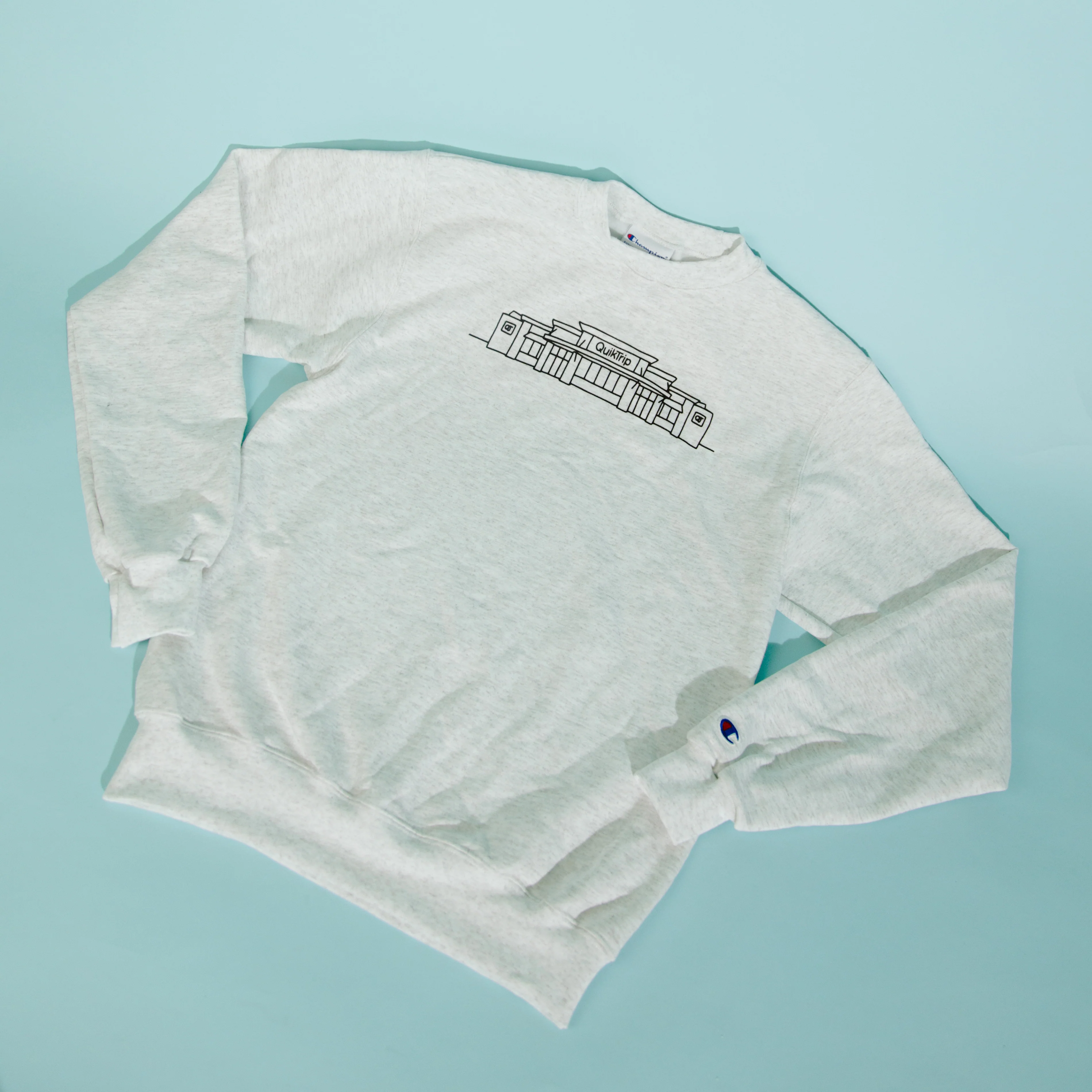 QuikTrip Gray Youth Crewneck Sweatshirt - Image 3