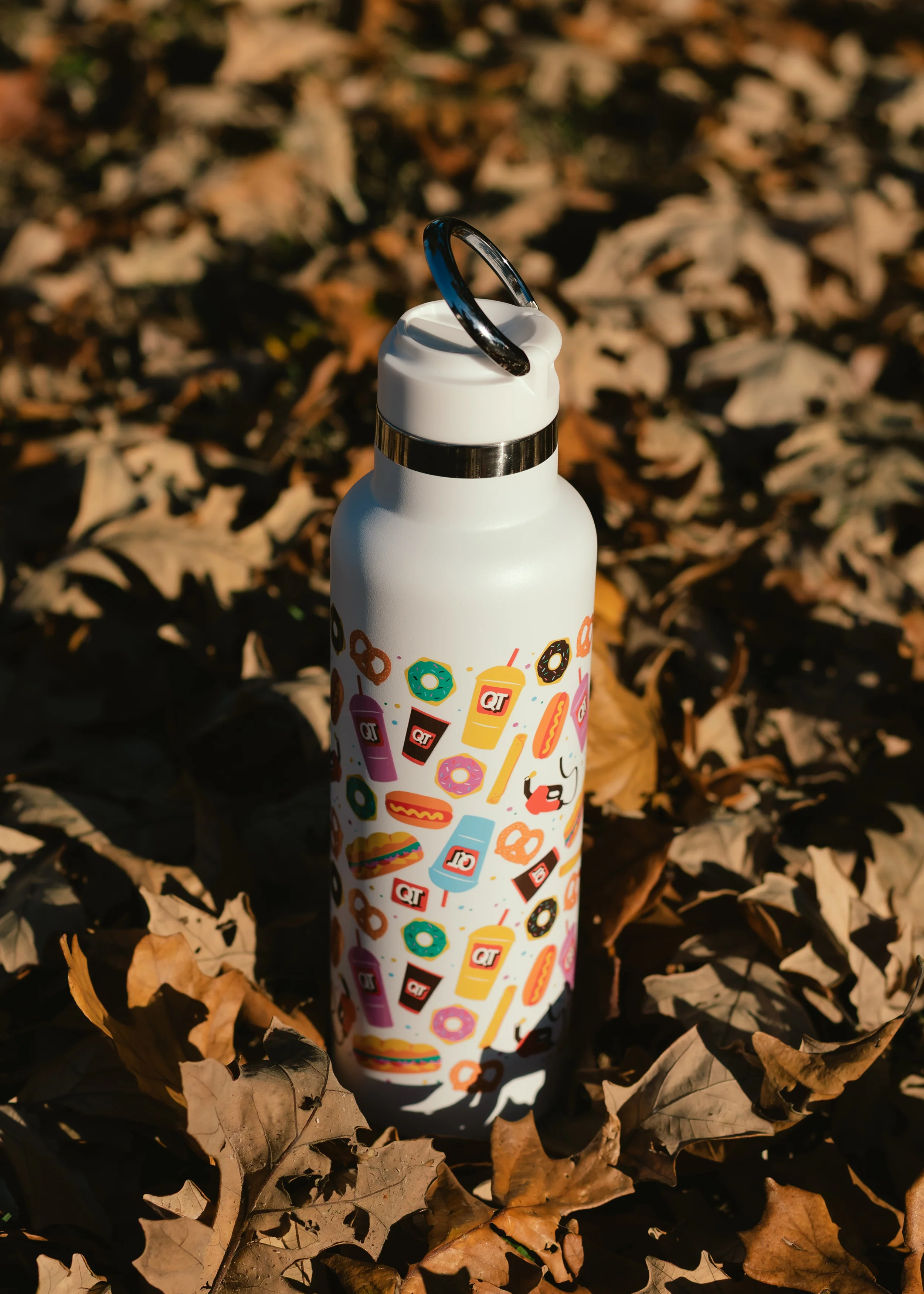 QT Iconic Stainless 20oz Bottle - White - Image 5