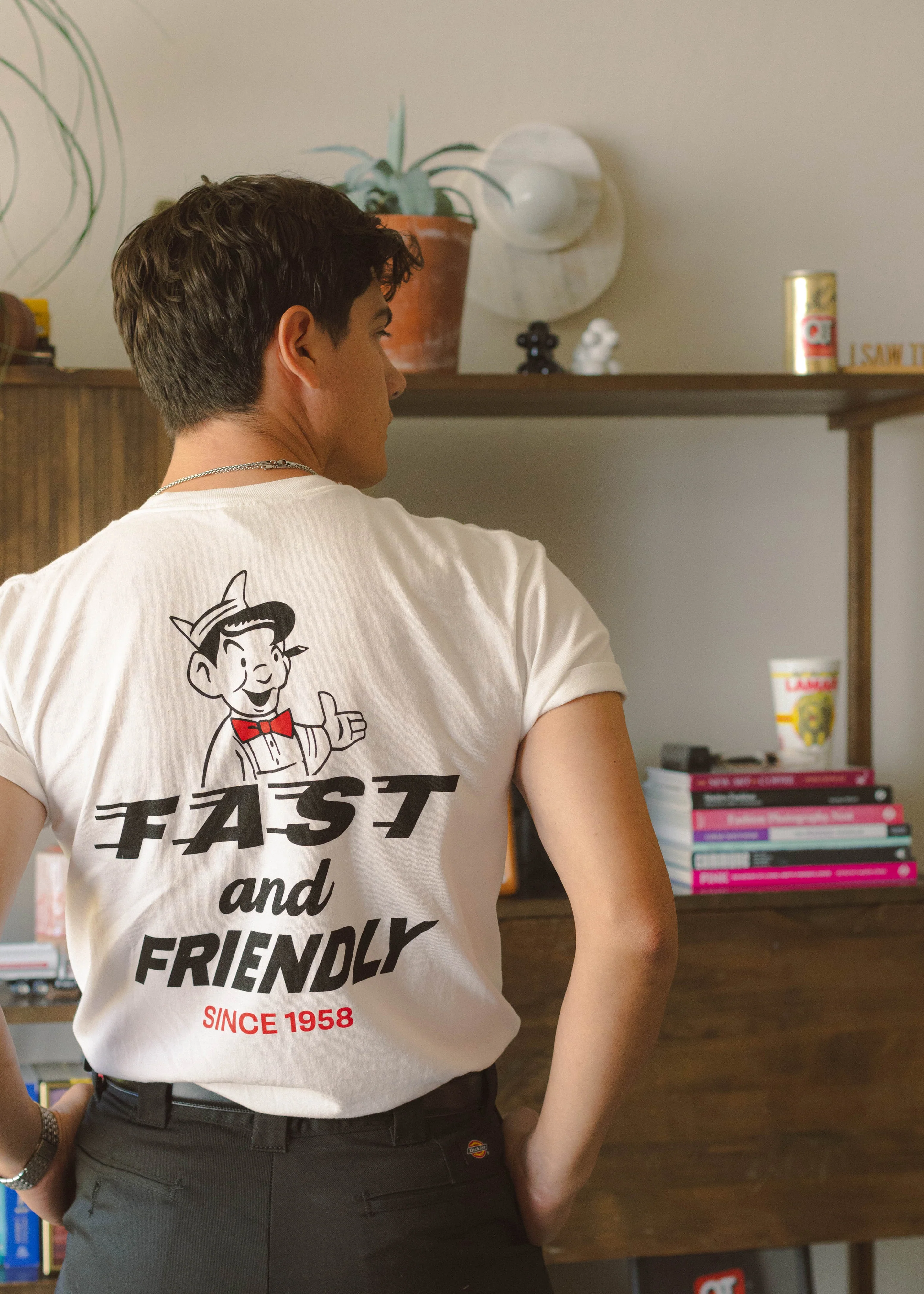 Fast and Friendly White T-Shirt - Image 3
